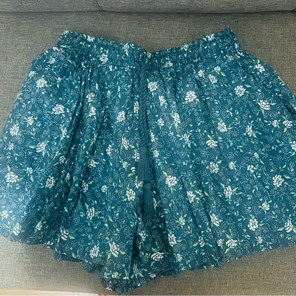 Old Navy Teal Floral Skort/Shorts